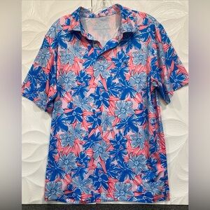 Vineyard Vines Sankaty On The Go Polo Shirt Mens Size M Floral